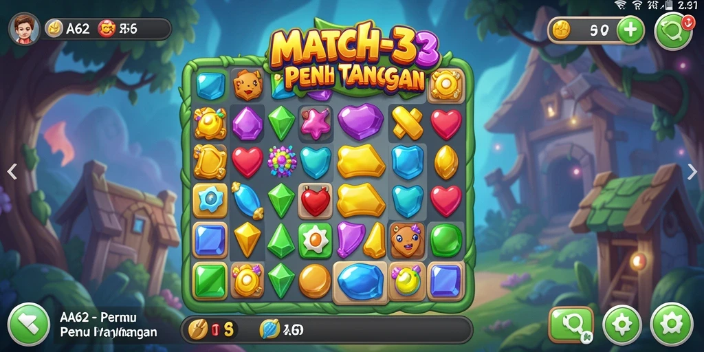 Tampilan gameplay AA62 yang penuh warna dan menarik.