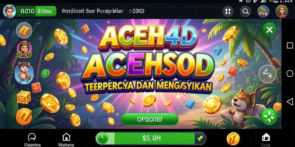 Tampilan gameplay Slot ACEH4D yang mengasyikkan dan penuh warna.