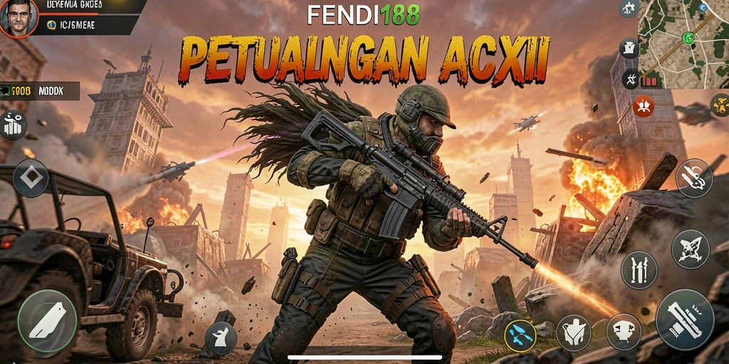 Tampilan aksi mendebarkan dalam gameplay FENDI188.