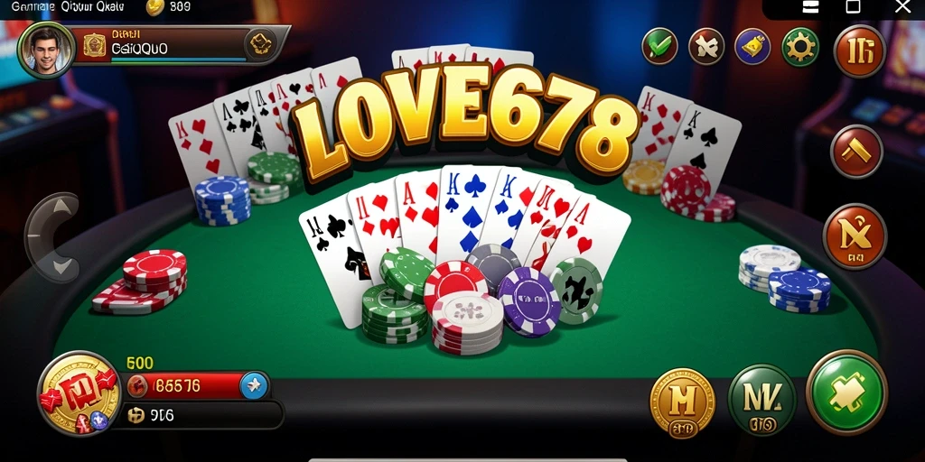 Screenshot gameplay LOVE678 yang menampilkan keseruan permainan QiuQiu.