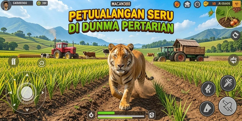 Gameplay seru dan menyenangkan di dunia pertanian.