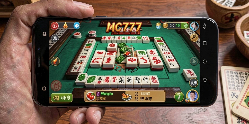 Screenshot gameplay MC777 yang menarik dengan desain kartu Mahjong.