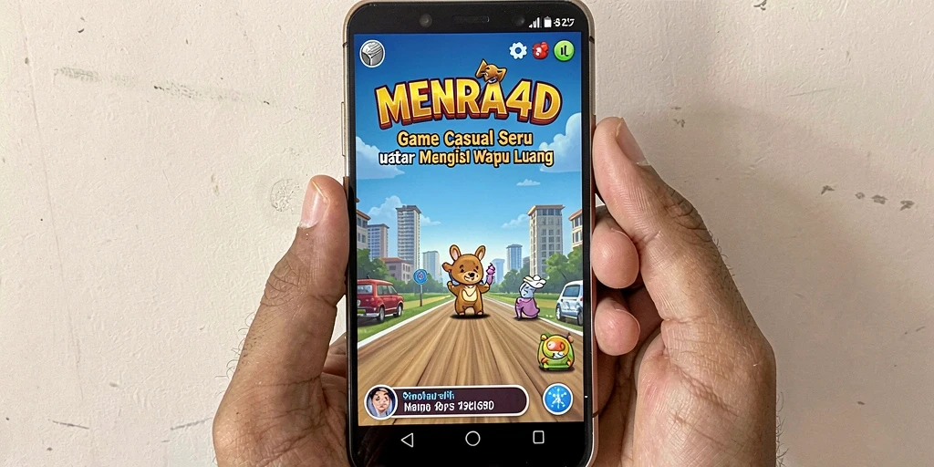 Tampilan gameplay MENARA4D yang menarik dan warna-warni.