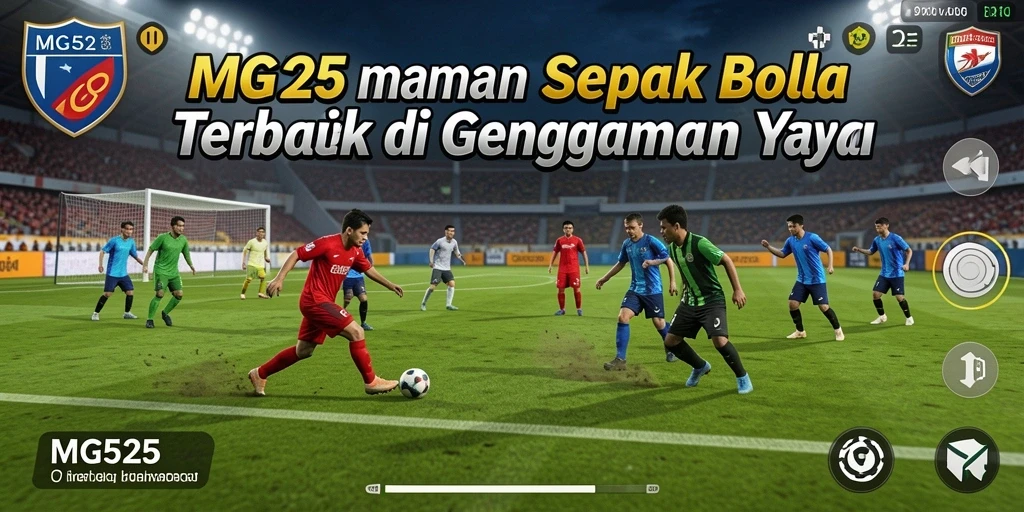 Tangkapan layar gameplay MG525 yang menampilkan aksi sepak bola yang mendebarkan.