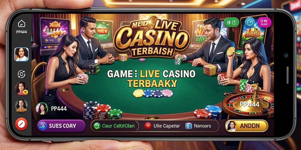 Tampilan gameplay Live Casino yang menarik dan interaktif di PP444.