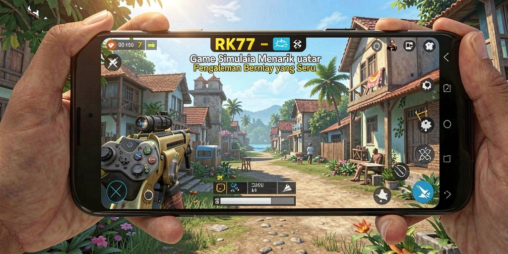 Screenshot gameplay RK77 menampilkan aksi seru dalam dunia simulasi.