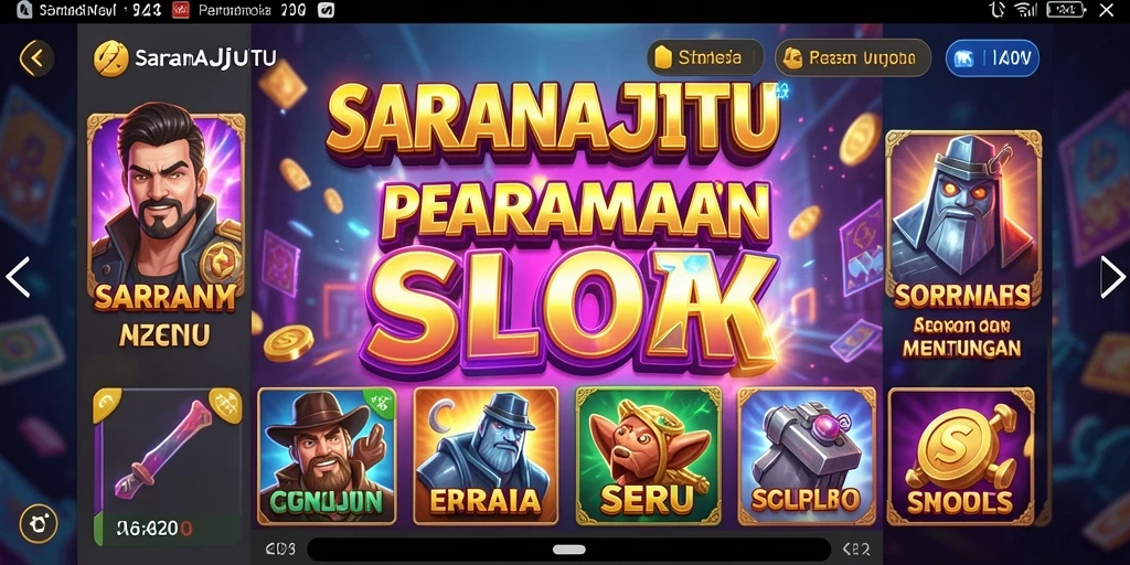 Tampilan gameplay seru dari SARANAJITU dengan grafis yang menawan.