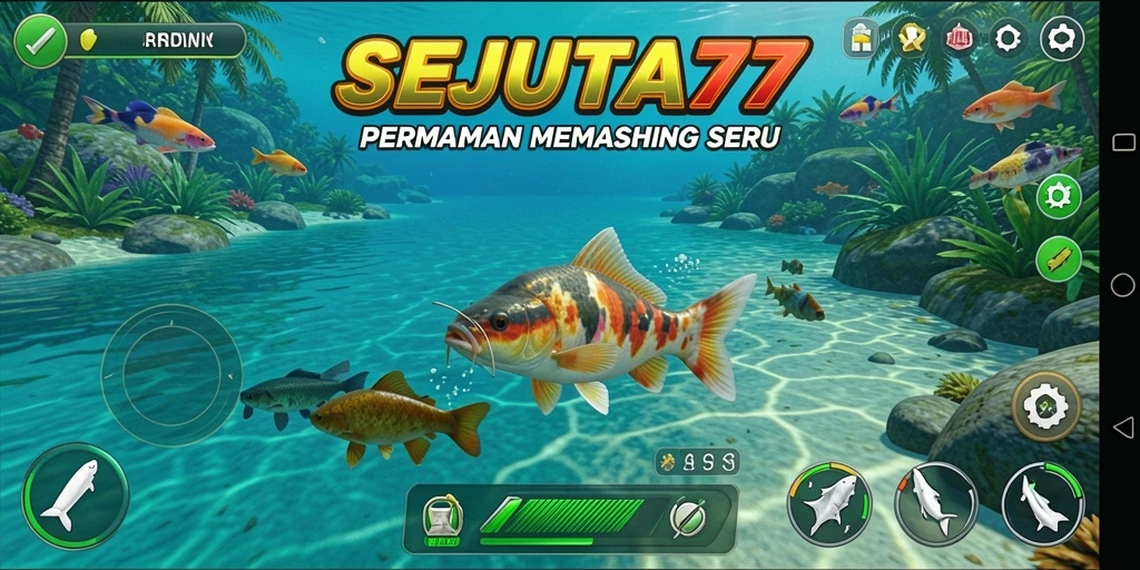 Gameplay SEJUTA77 yang menampilkan suasana memancing yang mendebarkan.