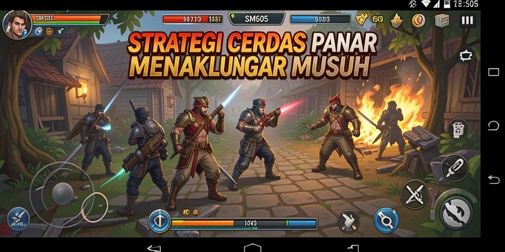 Tampilan gameplay SM605 yang seru dan strategis.