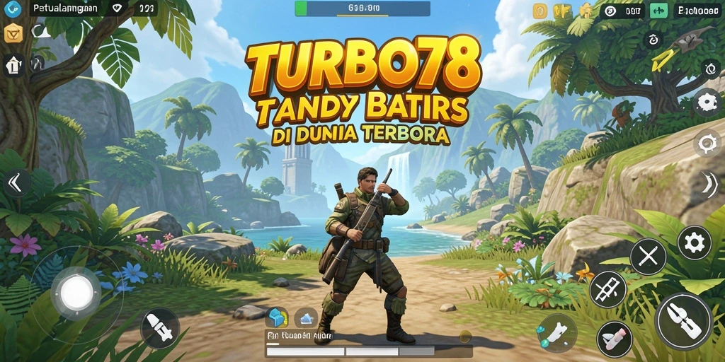 Tampilan gameplay TURBO78 menunjukkan petualangan dalam dunia terbuka yang menarik.